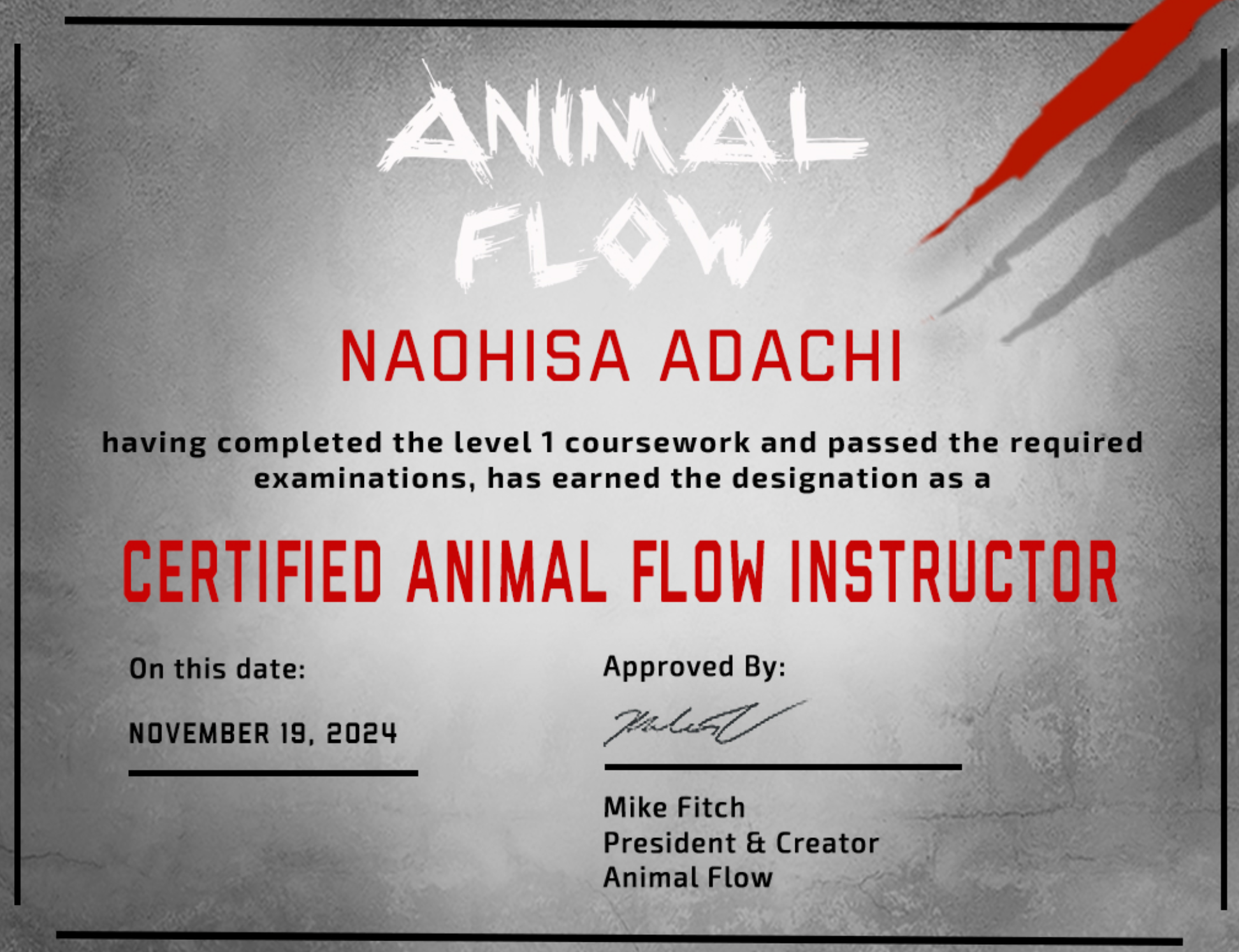 アニマルフローインストラクターライセンス